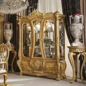Unique Handmade Cabinets with Hand-Carved Designs