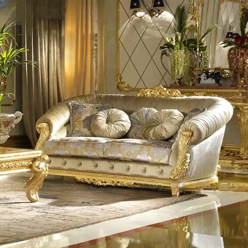 Customize Antique Sofa with Exquisite Gold Details 11 Create Your Dream Sofa: Bespoke Antique Designs Available