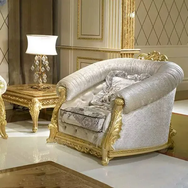 Customize Antique Sofa with Exquisite Gold Details - Image 4