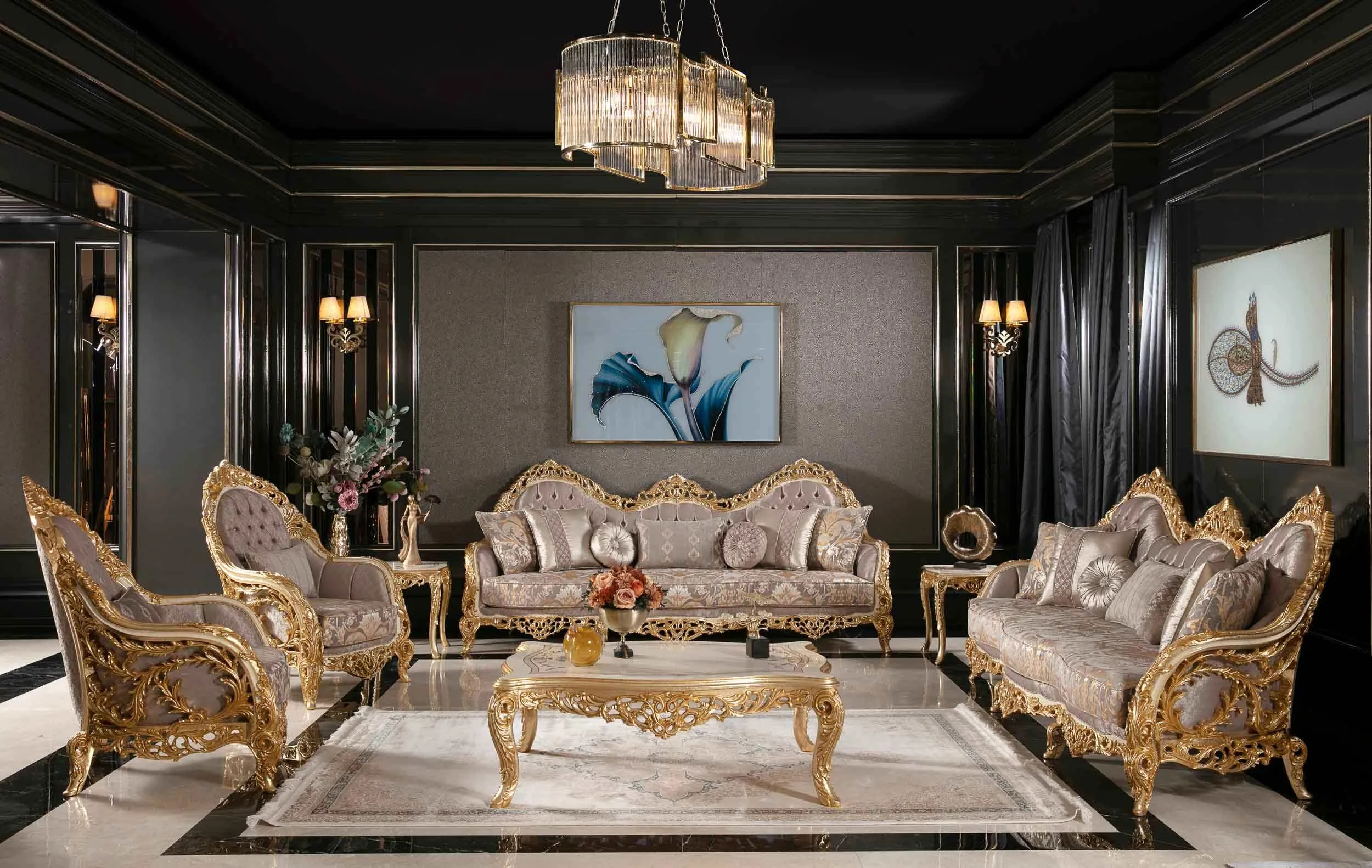 Classic Gold Leaf Sofas to Elevate Your Living Space