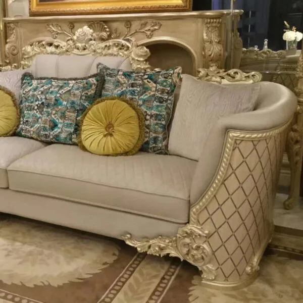 Hand-Carved Leather Sofas - Image 2