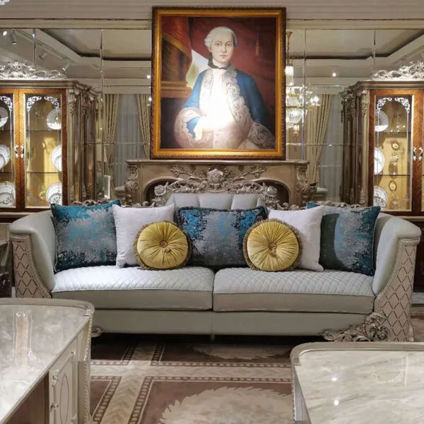 Hand-Carved Leather Sofas - Image 3
