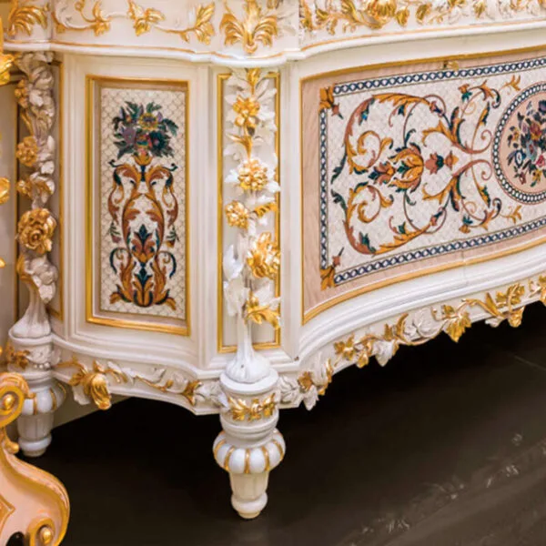 Handcrafted Wooden Carved Console Tables - Image 3