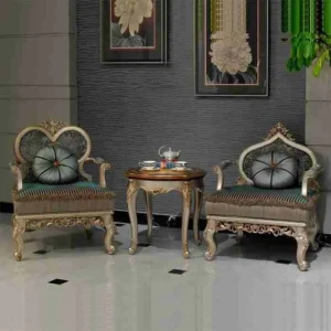 Home 14 Stylish Hand-Carved Single Wood Sofa Chairs
