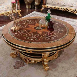 Unique Vintage Round Side Tables - Handcrafted Elegance