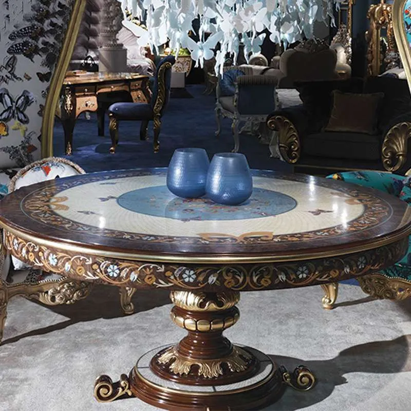 Elegant Solid Wood Round Dining Tables for Your Home 8 Luxury custom solid wood round dining table 5.jpg