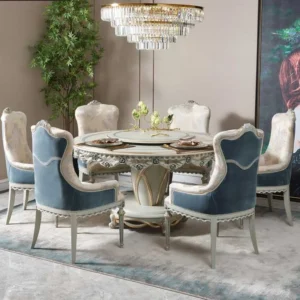 Traditional Wood Round Dining Table for 6 | Shop Now