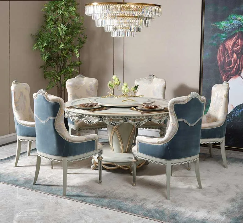 Traditional Wood Round Dining Table for 6 5 Traditional Wood Round Dining Table for 6 | Shop Now