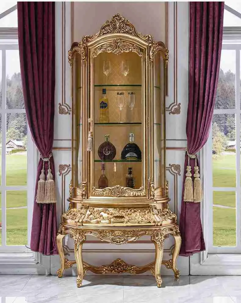 Customizing Your Baroque Furniture: Tips for Personalization 9 Elegant Vintage Wood Display Cabinet with Glass Doors