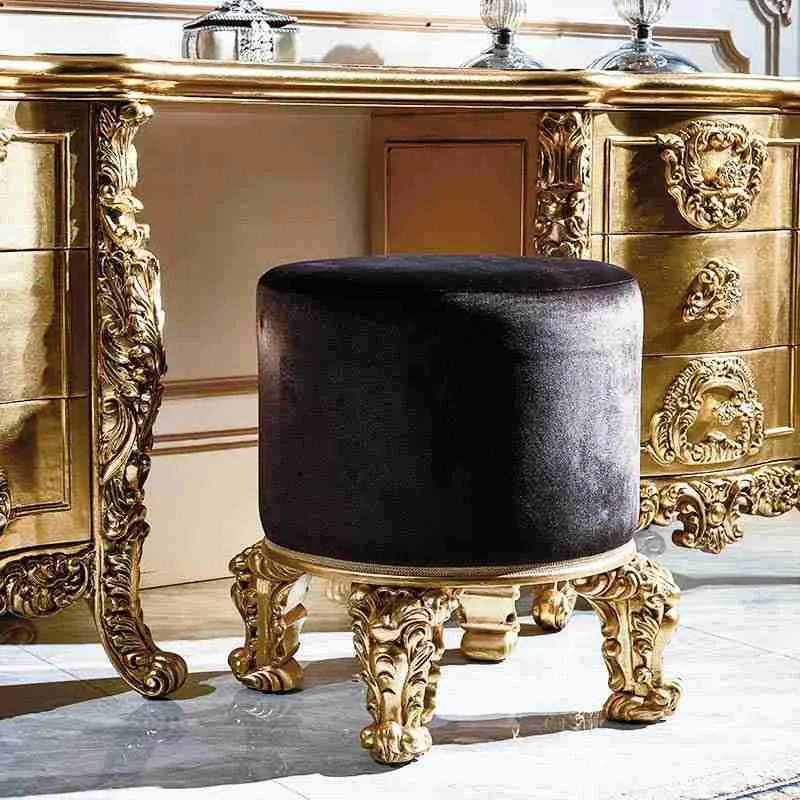 Elegant Vintage Wooden Dresser - Hand-Carved & Gold Accents 8 Luxury gold dresser with desk 1.jpg