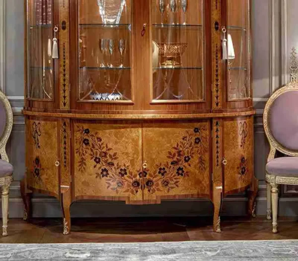 Glamorous Art Deco Display Cabinets - Hand-Carved Elegance - Image 3