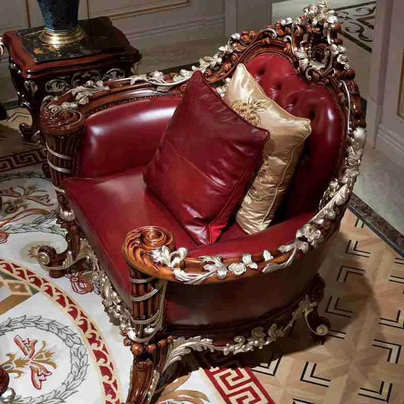 Customizable Vintage Leather Sofas - Style & Comfort 8 Luxury red leather couch furniture 2.jpg