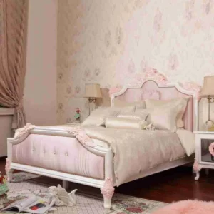 Home 7 Luxury velvet pink bed frame 1.jpg