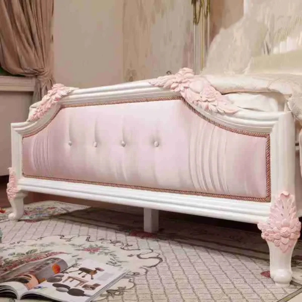 Traditional Pink Twin Bed Frame - Image 4