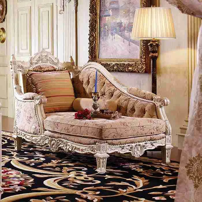 Elegant Indoor Chaise Lounge Chairs - Hand-Carved Hardwood 5 Elegant Indoor Chaise Lounge Chairs - Hand-Carved Hardwood