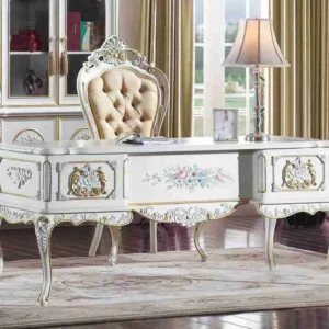 white traditional home office desk