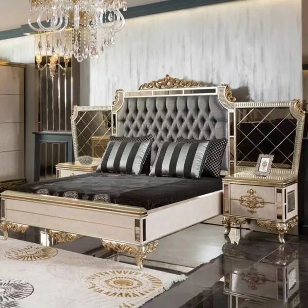 Stunning Antique Wooden King Bed Frames - Timeless Elegance
