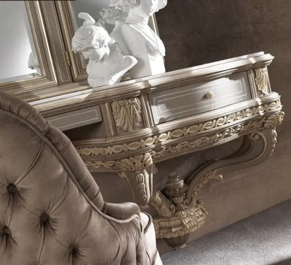 Hand-Carved Retro Dressing Table Mirrors - Image 2