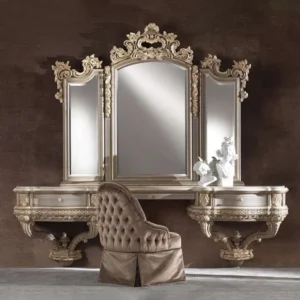 Customizable Hand-Carved Retro Dressing Table Mirrors
