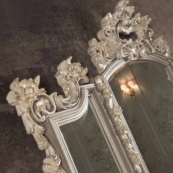 Hand-Carved Retro Dressing Table Mirrors - Image 3