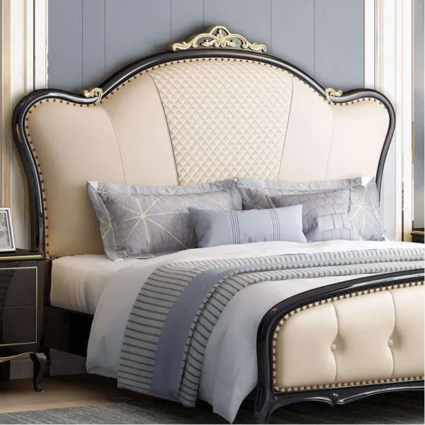 Chic Leather Upholstered Bed Frame - Image 3