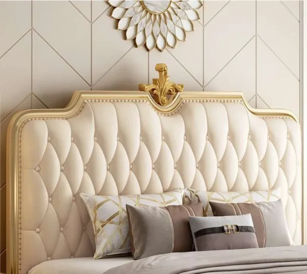 Elegant Queen Leather Bed Frame - Image 5