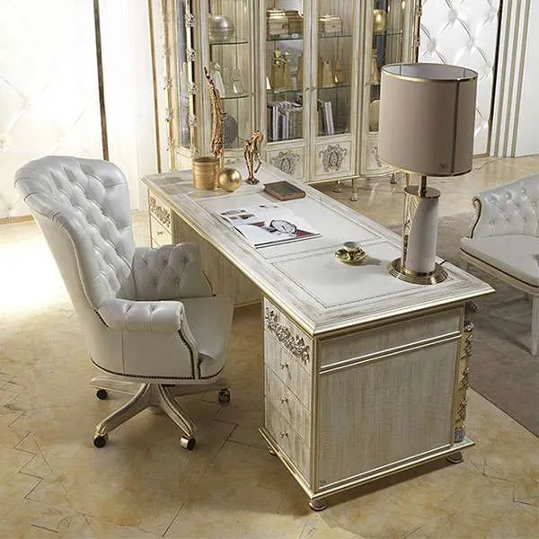 Customize Your Classic Wood Desk with Hand-Carved and Gold Leaf Designs 6 office desk sets for home 7.jpg