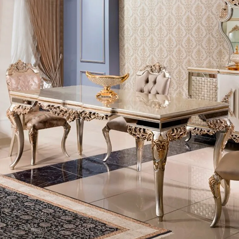 Custom Rustic Wooden Dining Table | Hand-Carved Beauty