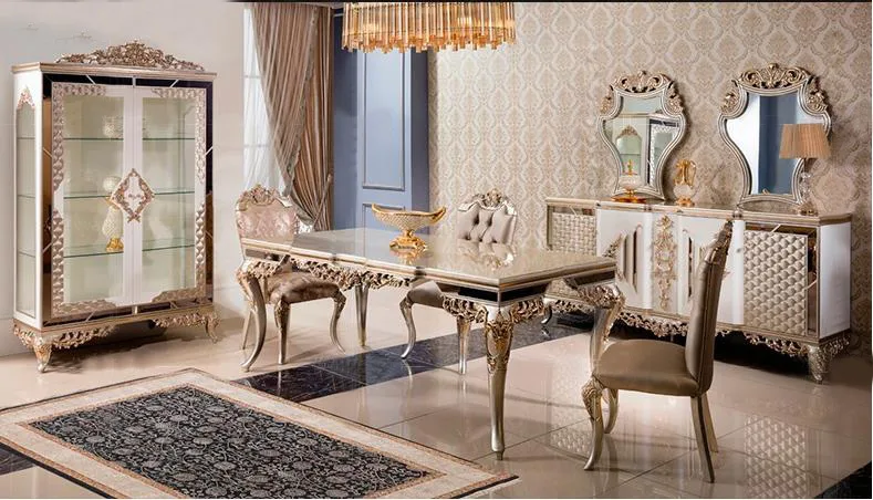 Custom Rustic Wooden Dining Table | Hand-Carved Beauty