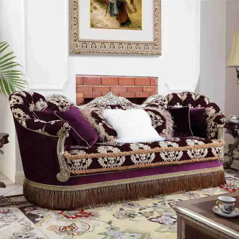 Luxurious Custom Purple Sofas | Handcrafted Comfort 8 Luxury purple fabric sofa 2.jpg