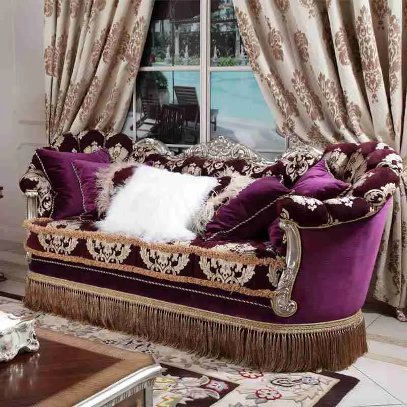 Luxurious Custom Purple Sofas | Handcrafted Comfort 7 Luxury purple fabric sofa 3.jpg