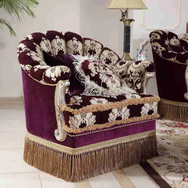 Luxurious Custom Purple Sofas | Handcrafted Comfort 6 Luxury purple fabric sofa 4.jpg