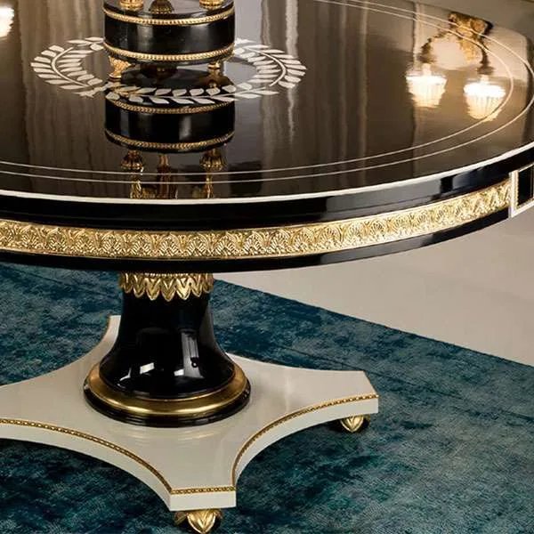 Luxurious Black Round Dining Set | European Elegance 9 dining table 2 2.jpg