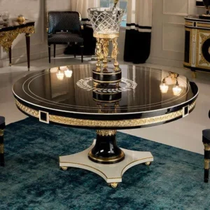 Home 58 Black Round Dining Set