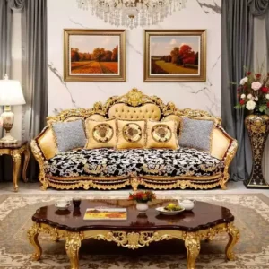 Home 38 Gold Carved European Luxury Sofa Set - Royal Home Furniture